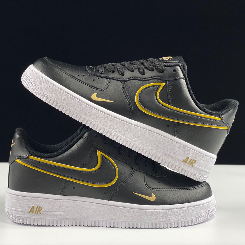 Nike Air Force 1 Low '07 Black Metalic Gold