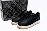 Fragment Design x CLOT x Nike Air Force 1 Low Black Silk