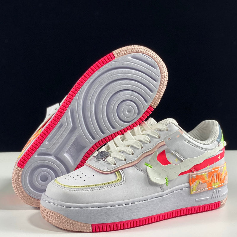 Nike Air Force 1 Low Shadow White Pink Orange