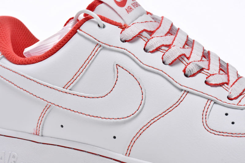 Nike Air Force 1 Low Contrast Stitch White University Red