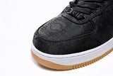 Fragment Design x CLOT x Nike Air Force 1 Low Black Silk